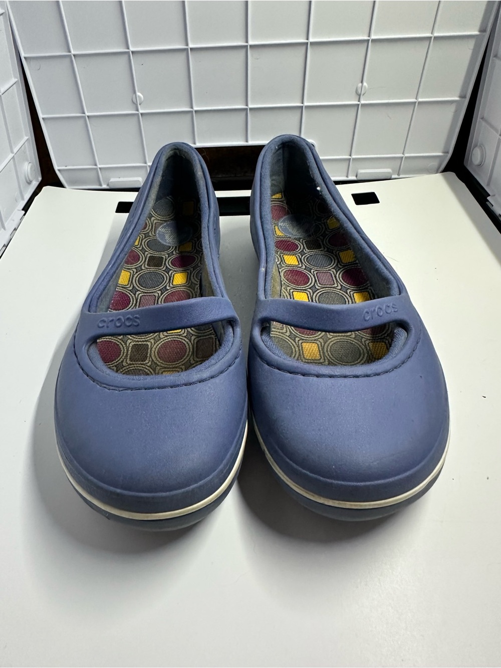 CROCS Women’s Blue Mary Jane Slip-On Flats